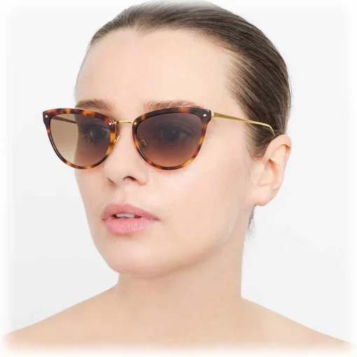 Linda Farrow - 683 C3 Cat Eye Sunglasses - Tortoiseshell - Eyewear - Avvenice