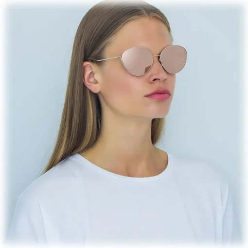 Linda Farrow - 508 C3 Cat Eye Sunglasses - Rose Gold - Eyewear - Avvenice