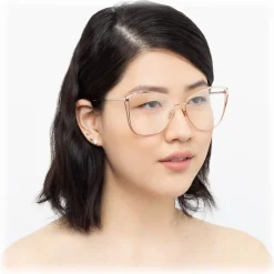 Linda Farrow - 809 C10 Cat Eye Optical Frames - Rose Gold - Eyewear - Avvenice