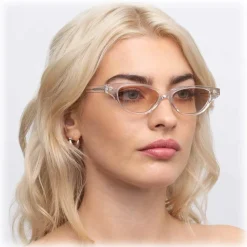 Linda Farrow - 965 C4 Cat Eye Sunglasses - Clear - Eyewear - Avvenice