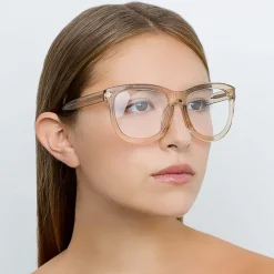 Linda Farrow - 712 C14 D-Frame Optical - Ash - Eyewear - Avvenice