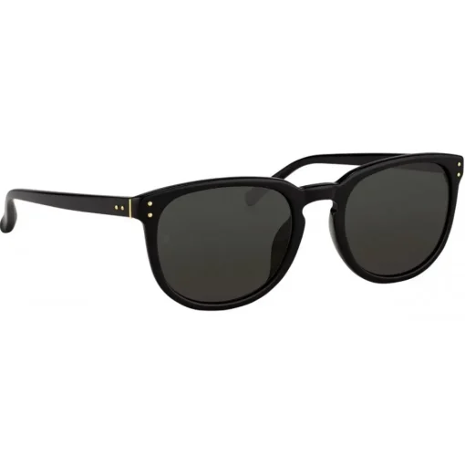 Linda Farrow - 381 C1 D-Frame Sunglasses - Black - Eyewear - Avvenice