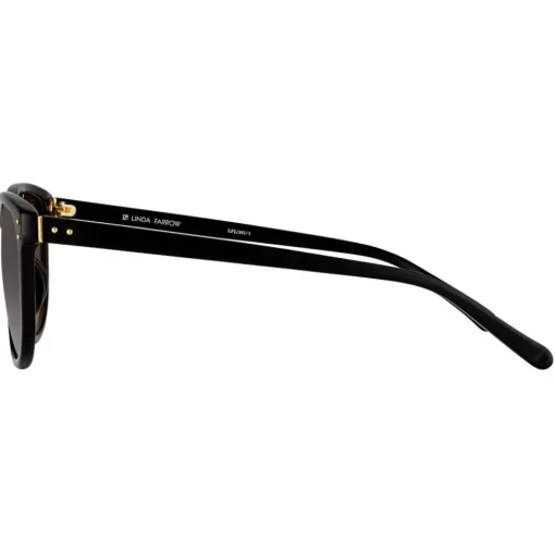 Linda Farrow - 381 C1 D-Frame Sunglasses - Black - Eyewear - Avvenice