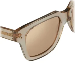 Linda Farrow - 71 C83 D-Frame Sunglasses - Ash - Eyewear - Avvenice^ Sunglasses & Eyewear