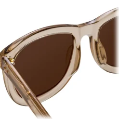Linda Farrow - 712 C6 D-Frame Sunglasses - Ash - Eyewear - Avvenice^ Sunglasses & Eyewear