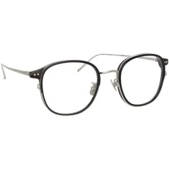 Linda Farrow - 803 C8 Oval Optical Frames - Optical Lens in Black Frame - Eyewear - Avvenice