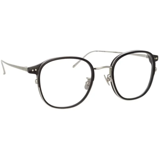 Linda Farrow - 803 C8 Oval Optical Frames - Optical Lens in Black Frame - Eyewear - Avvenice