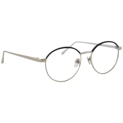Linda Farrow - 580 C3 Oval Optical Frames - White Gold - Eyewear - Avvenice