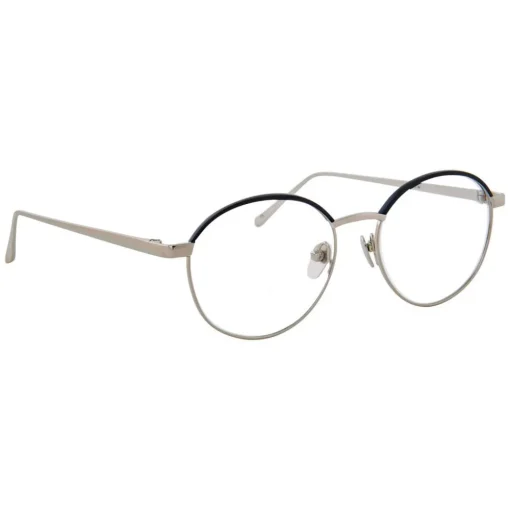 Linda Farrow - 580 C3 Oval Optical Frames - White Gold - Eyewear - Avvenice