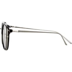 Linda Farrow - 803 C8 Oval Optical Frames - Optical Lens in Black Frame - Eyewear - Avvenice