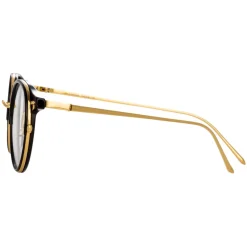 Linda Farrow - 802 C9 Oval Optical Frames - Optical Lens in Black Frame - Eyewear - Avvenice