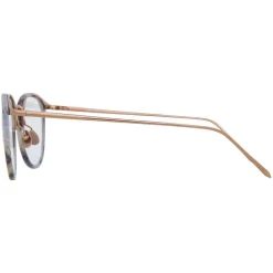 Linda Farrow - 251 C44 Oval Optical Frames - Grey Marble - Eyewear - Avvenice^ Sunglasses & Eyewear