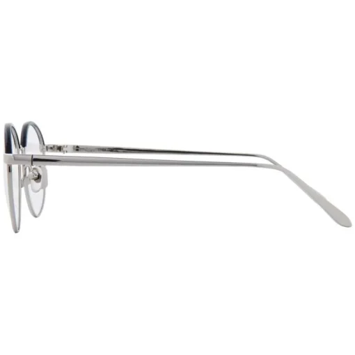Linda Farrow - 580 C3 Oval Optical Frames - White Gold - Eyewear - Avvenice
