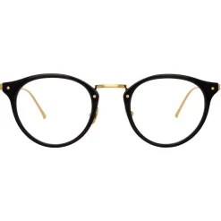 Linda Farrow - 808 C1 Oval Optical Frames - Black - Eyewear - Avvenice