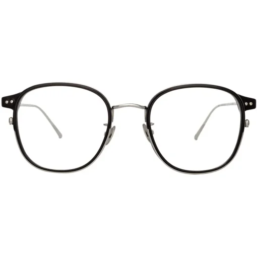 Linda Farrow - 803 C8 Oval Optical Frames - Optical Lens in Black Frame - Eyewear - Avvenice