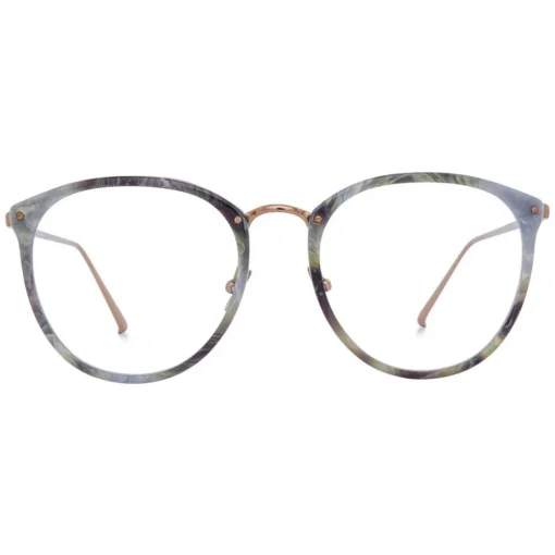 Linda Farrow - 251 C44 Oval Optical Frames - Grey Marble - Eyewear - Avvenice^ Sunglasses & Eyewear