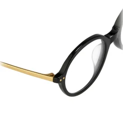 Linda Farrow - 530 C1 Oval Optical Frames - Black - Eyewear - Avvenice