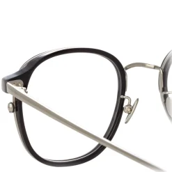 Linda Farrow - 803 C8 Oval Optical Frames - Optical Lens in Black Frame - Eyewear - Avvenice