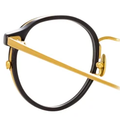 Linda Farrow - 802 C9 Oval Optical Frames - Optical Lens in Black Frame - Eyewear - Avvenice