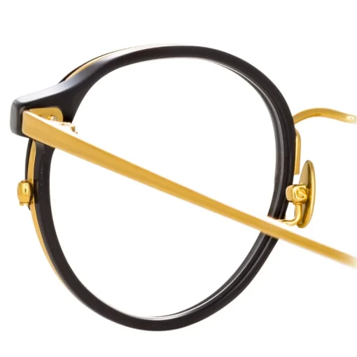 Linda Farrow - 802 C9 Oval Optical Frames - Optical Lens in Black Frame - Eyewear - Avvenice