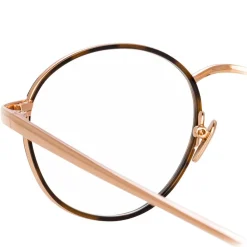 Linda Farrow - 718 C4 Oval Optical Frames - Rose Gold and Tortoiseshell - Eyewear - Avvenice