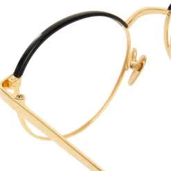 Linda Farrow - 580 C1 Oval Optical Frames - Gold - Eyewear - Avvenice^ Sunglasses & Eyewear