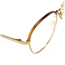Linda Farrow - 502 C1 Oval Optical Frames - Yellow Gold and Tortoiseshell - Eyewear - Avvenice^ Sunglasses & Eyewear