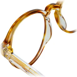Linda Farrow - 40 C25 Oval Optical Frames - Clear and Tortoiseshell - Eyewear - Avvenice