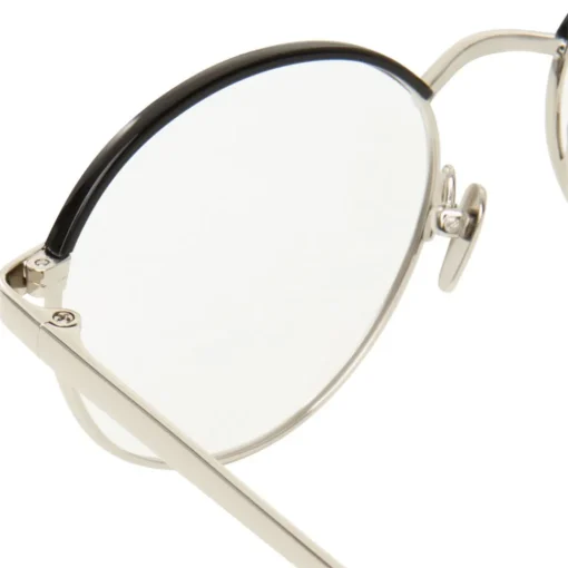 Linda Farrow - 580 C3 Oval Optical Frames - White Gold - Eyewear - Avvenice