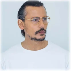 Linda Farrow - 502 C1 Oval Optical Frames - Yellow Gold and Tortoiseshell - Eyewear - Avvenice^ Sunglasses & Eyewear
