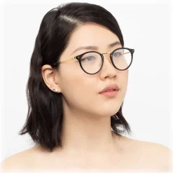 Linda Farrow - 808 C1 Oval Optical Frames - Black - Eyewear - Avvenice