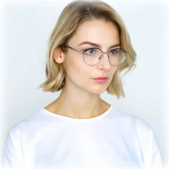 Linda Farrow - 580 C3 Oval Optical Frames - White Gold - Eyewear - Avvenice