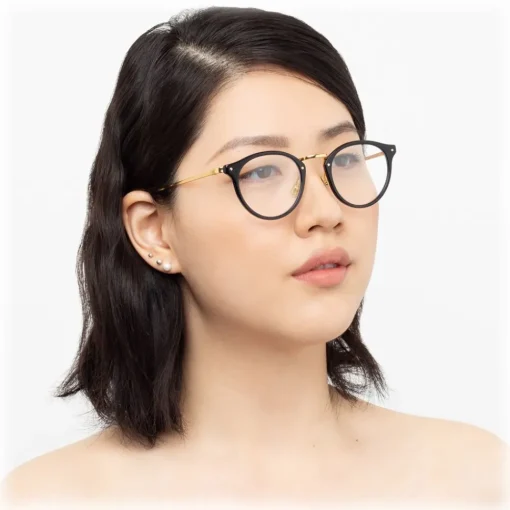 Linda Farrow - 808 C1 Oval Optical Frames - Black - Eyewear - Avvenice