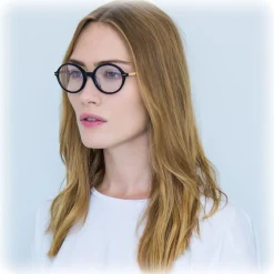 Linda Farrow - 530 C1 Oval Optical Frames - Black - Eyewear - Avvenice