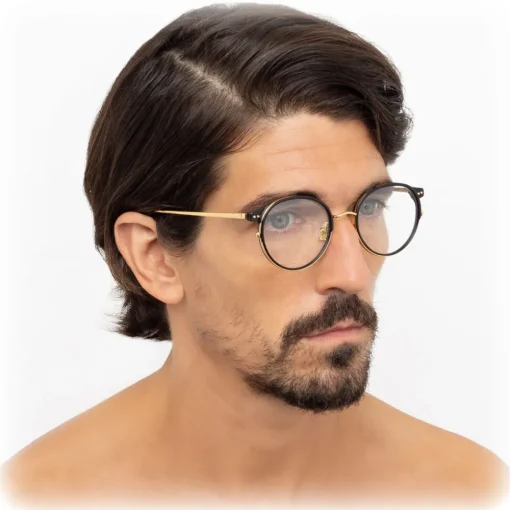 Linda Farrow - 802 C9 Oval Optical Frames - Optical Lens in Black Frame - Eyewear - Avvenice