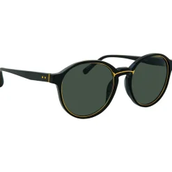 Linda Farrow - 652 C1 Oval Sunglasses - Black - Eyewear - Avvenice^ Sunglasses & Eyewear