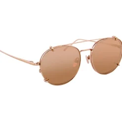 Linda Farrow - 646 C3 Oval Sunglasses - Rose Gold - Eyewear - Avvenice^ Sunglasses & Eyewear
