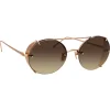 Linda Farrow - 730 C7 Oval Sunglasses - Rose Gold - Eyewear - Avvenice^ Sunglasses & Eyewear
