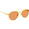 Linda Farrow - 623 C4 Oval Sunglasses - Yellow Gold - Eyewear - Avvenice^ Sunglasses & Eyewear
