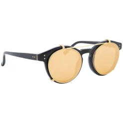 Linda Farrow - 569 C1 Oval Sunglasses - Black - Eyewear - Avvenice