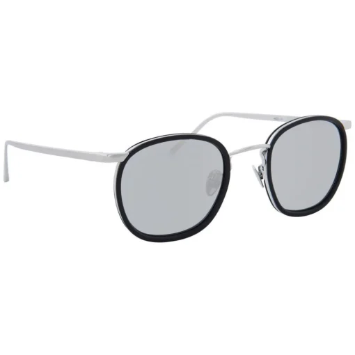 Linda Farrow - 562 C2 Oval Sunglasses - Black - Eyewear - Avvenice