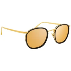 Linda Farrow - 562 C13 Oval Sunglasses - Black - Eyewear - Avvenice