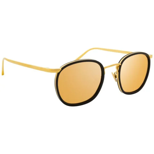 Linda Farrow - 562 C13 Oval Sunglasses - Black - Eyewear - Avvenice