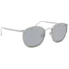 Linda Farrow - 562 C4 Oval Sunglasses - Clear - Eyewear - Avvenice