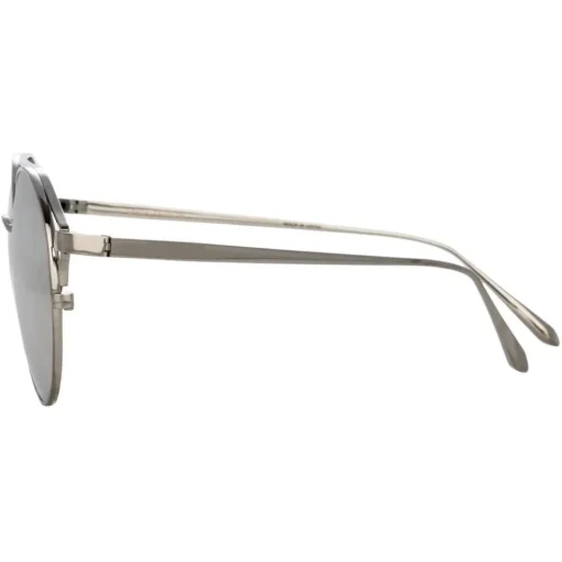 Linda Farrow - 825 C2 Oval Sunglasses - White Gold - Eyewear - Avvenice