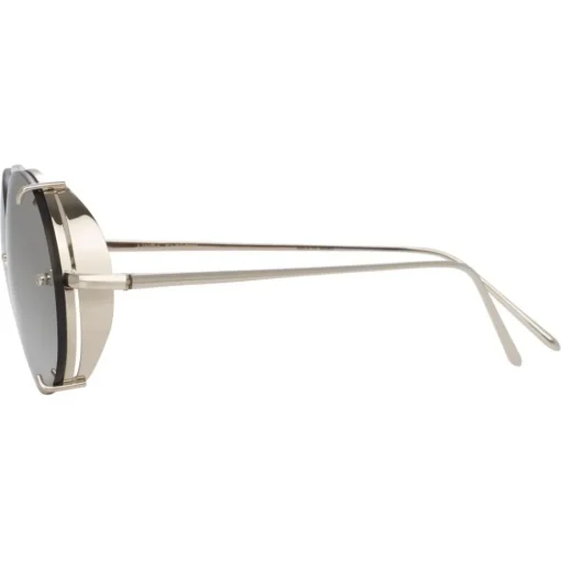 Linda Farrow - 730 C2 Oval Sunglasses - White Gold - Eyewear - Avvenice^ Sunglasses & Eyewear