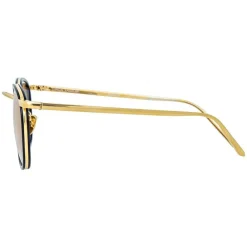 Linda Farrow - 562 C13 Oval Sunglasses - Black - Eyewear - Avvenice