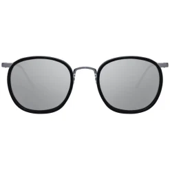 Linda Farrow - 562 C2 Oval Sunglasses - Black - Eyewear - Avvenice