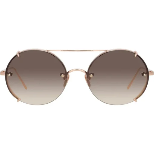 Linda Farrow - 730 C7 Oval Sunglasses - Rose Gold - Eyewear - Avvenice^ Sunglasses & Eyewear