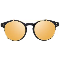 Linda Farrow - 569 C1 Oval Sunglasses - Black - Eyewear - Avvenice